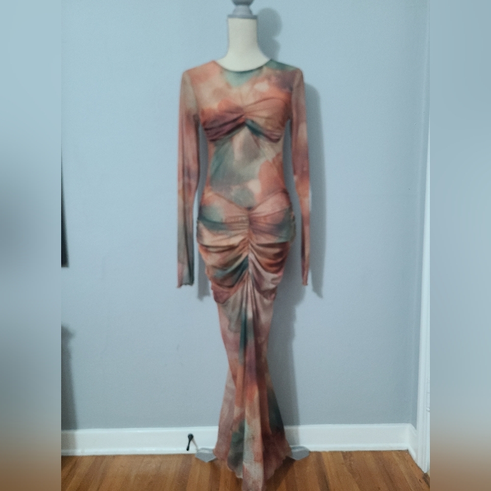 Camila Coelho Josephine Maxi Dress in Multi Abstract Flora NWT Size Med